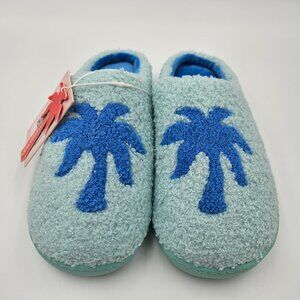 STEAL!!🔥NWT PINK PALM PUFF Malibu Slippers /Color Seabreeze - Size S/M (US 6/7)